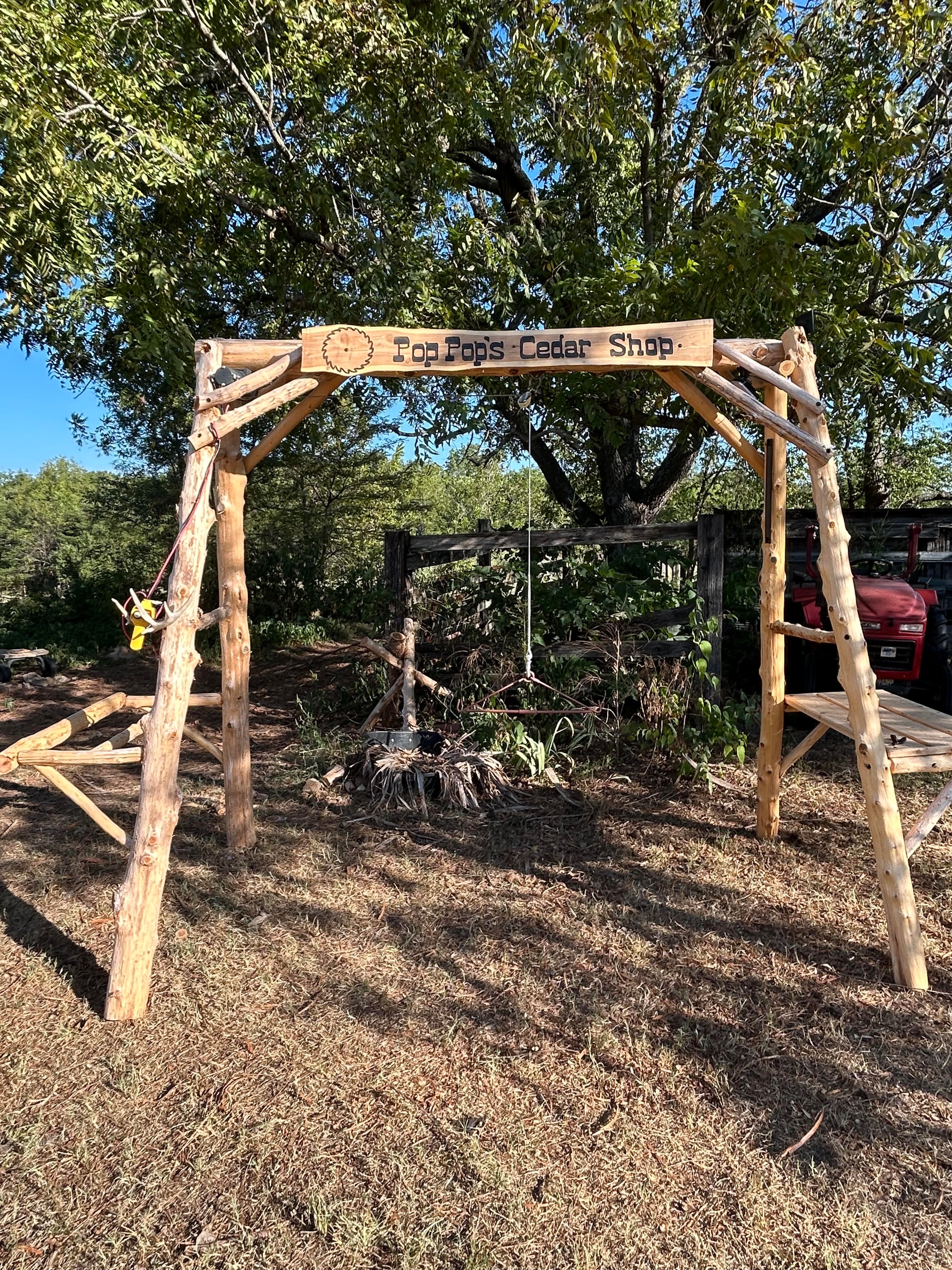 Cedar big game cleaning station handcrafted